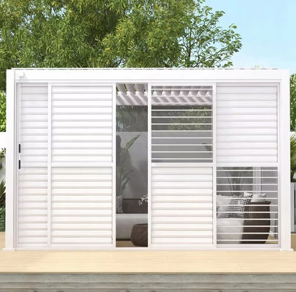 Skydedør til Pergola Premium 3m Hvid