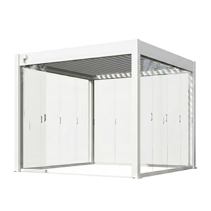 Skydedørspanel i Glas til Pergola 3m Hvid