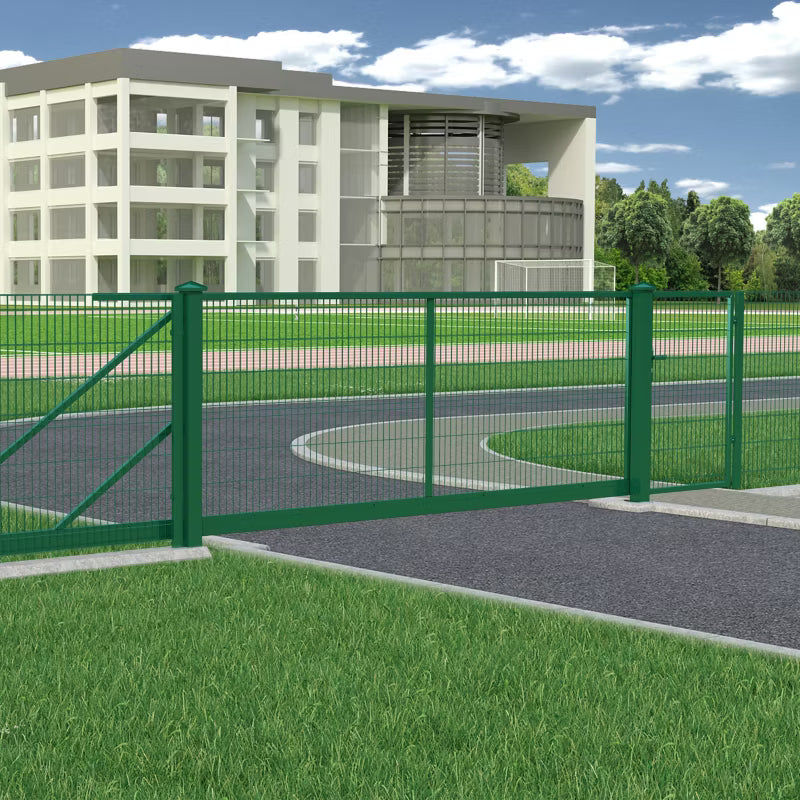 Skydeport 2D 400x150 cm Galvaniseret Stål Venstre