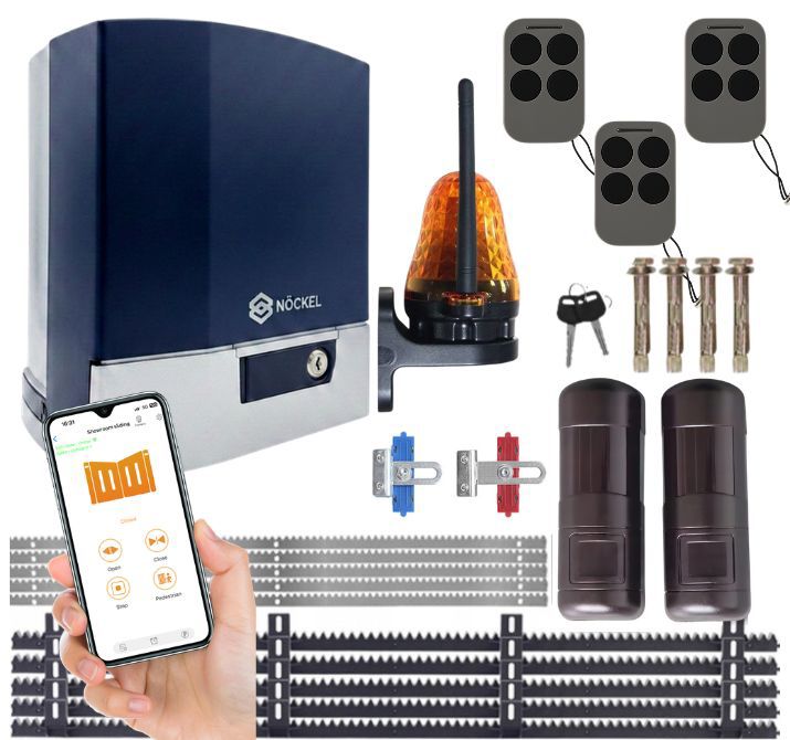 Skydeportsåbner DP1000 1000 kg WiFi Bluetooth Sæt