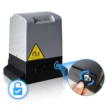 Skydeportsåbner Sæt 1500 kg med 4 Fjernbetjeninger og LED-Lampe