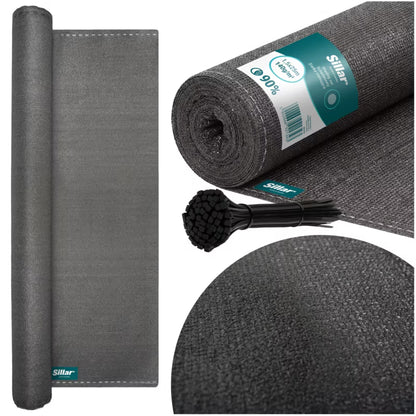 Skyggenet 1,5x25 m Grafit UV 140 g/m²