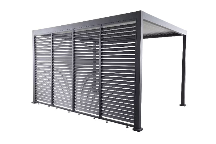 Skyggepanel til Pavillon 93,5x221,5 cm Sort Aluminium