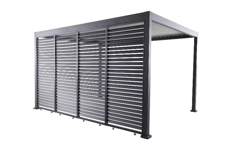 Skyggepanel til Pavillon 93,5x221,5 cm Sort Aluminium