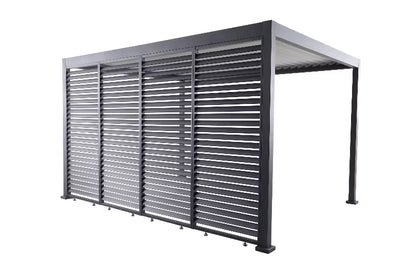 Skyggepanel til Pavillon 93,5x221,5 cm Sort Aluminium