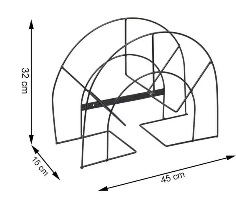 Slangeholder 45x15x32 cm Sort Metal