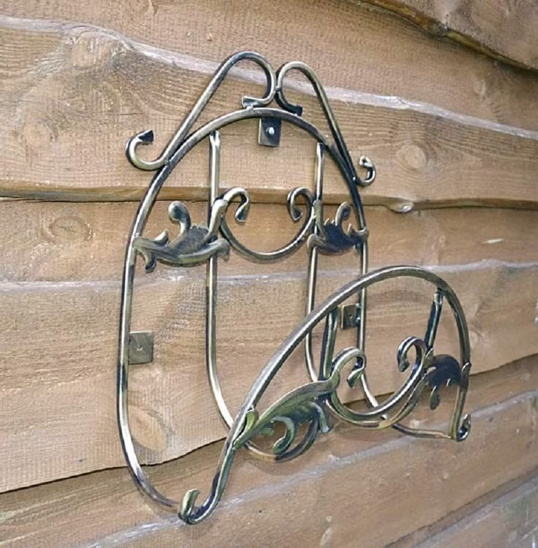 Slangeholder 48x20x35 cm Sort Guld Metal