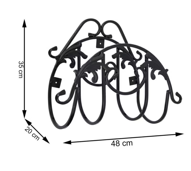 Slangeholder Arnaut 48x20x35 cm Sort Metal