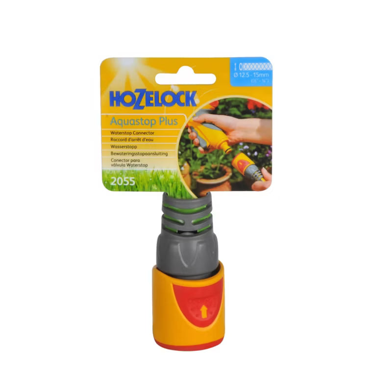 Slangekobling 1/2" med Vandstop