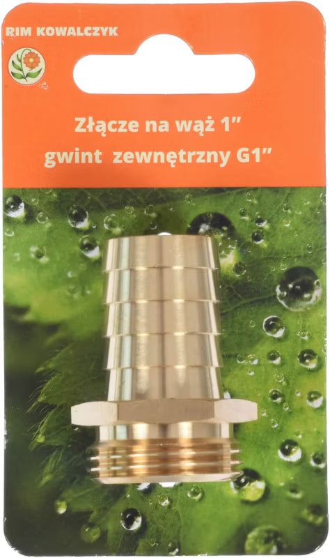 Slangekobling 25 mm 1" Udvendigt Gevind Messing