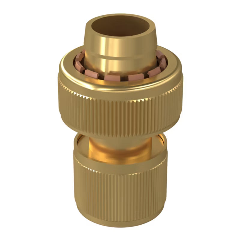 Slangekobling 3/4" med Stopfunktion Messing