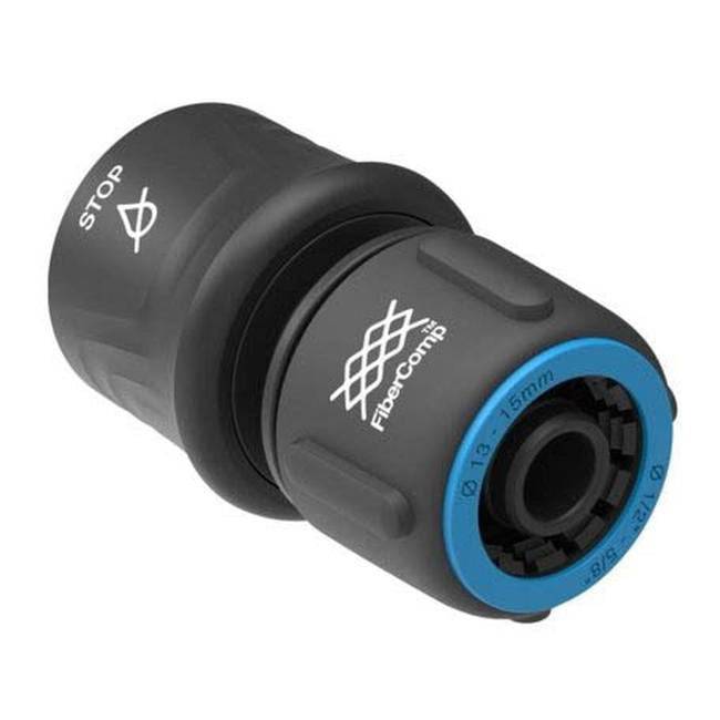 Slangekobling FiberComp 1/2"-5/8" med Stopfunktion