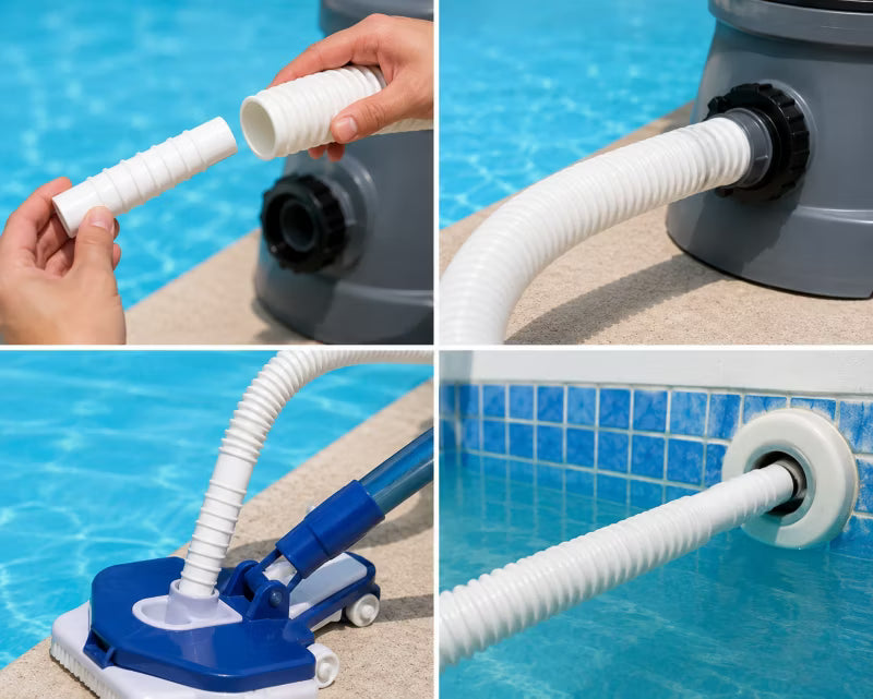 Slangereduktion til Pool 32-38 mm Hvid