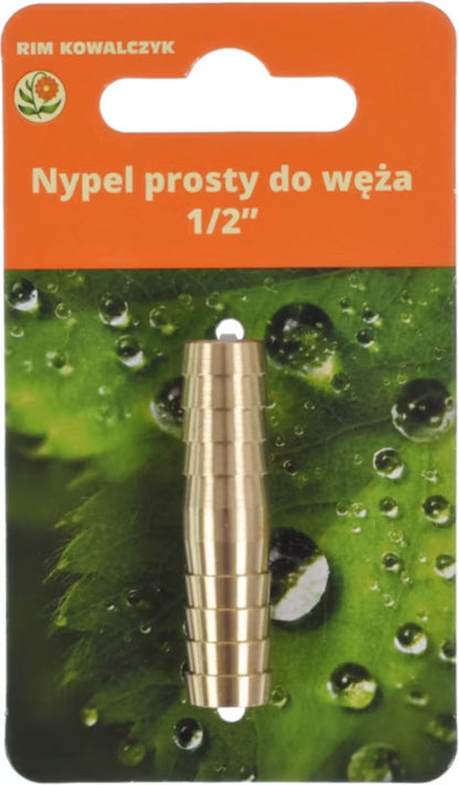Slangesamler Lige 1/2" 13 mm Messing