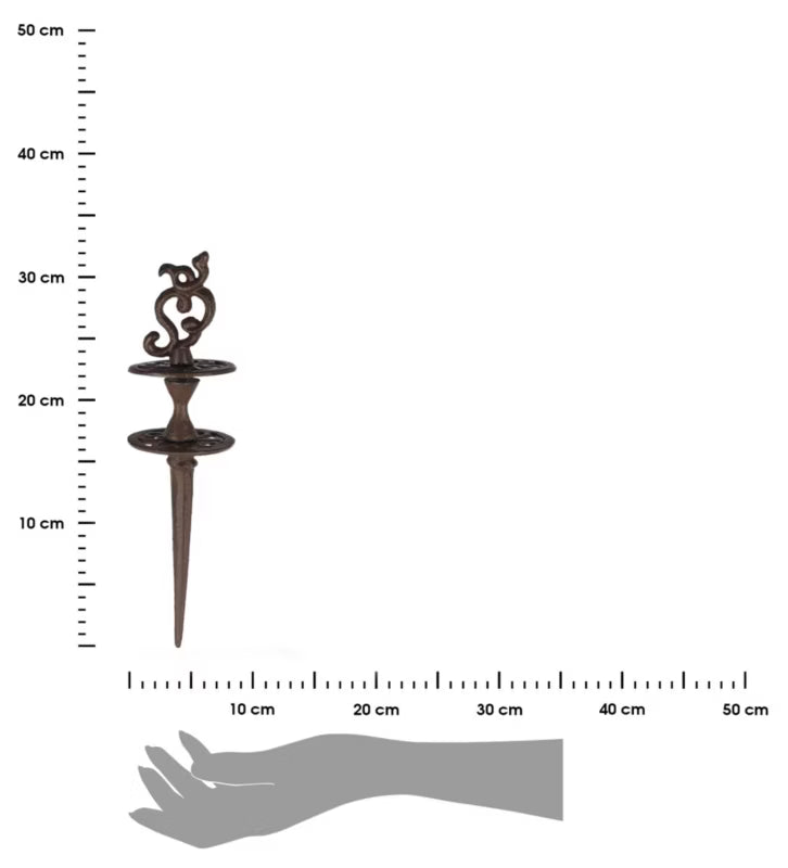 Slangestyr Støbejern Rustik 8,7x32,1 cm Brun