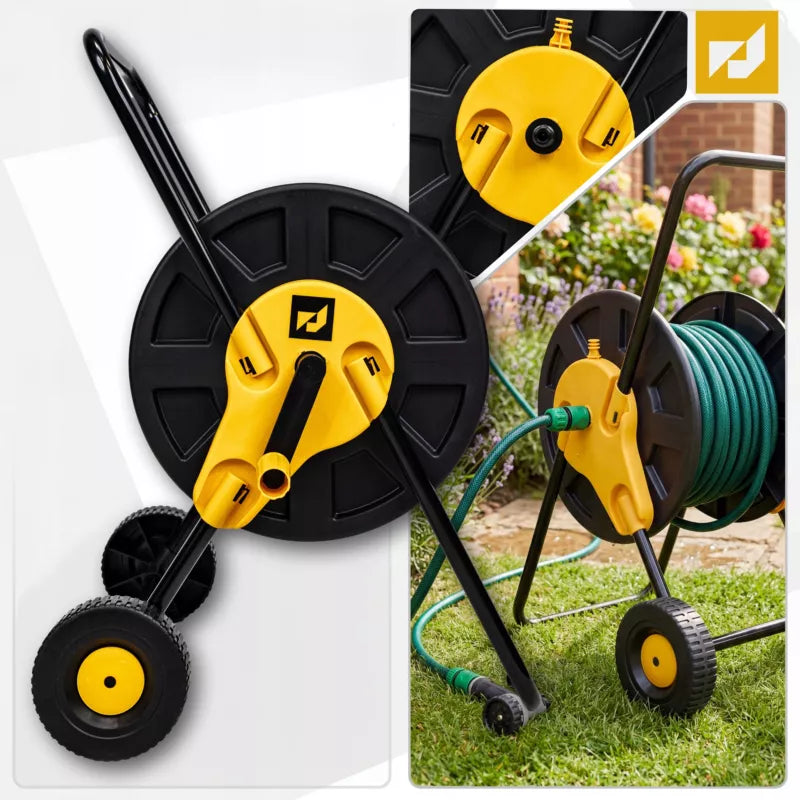 Slangevogn 60 m Metal Grå