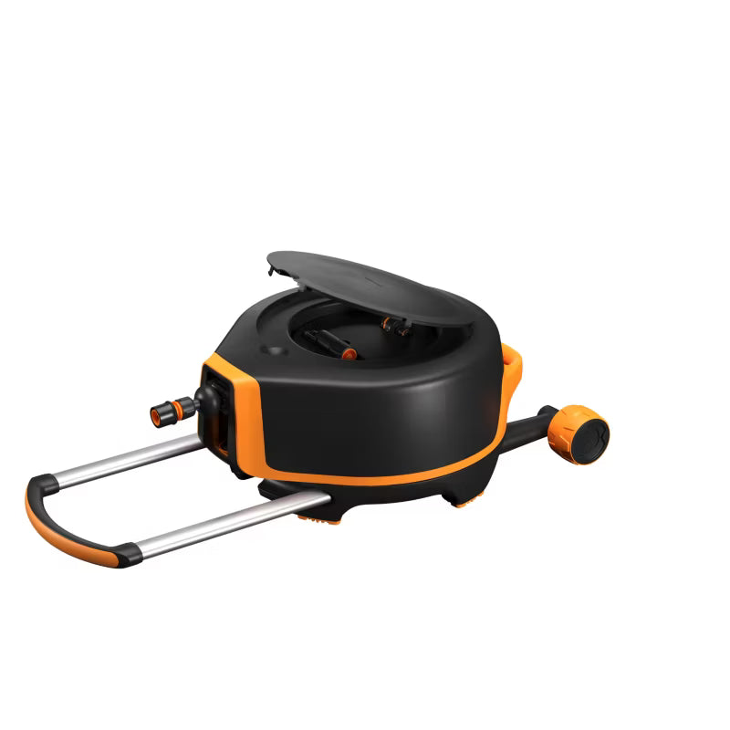Slangevogn XL 20 m Sort med Hjul
