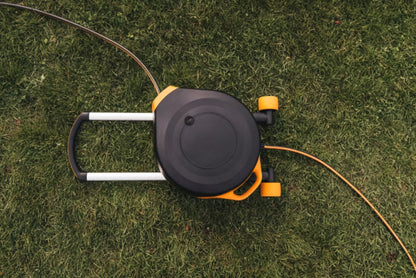 Slangevogn XL 20 m Sort med Hjul