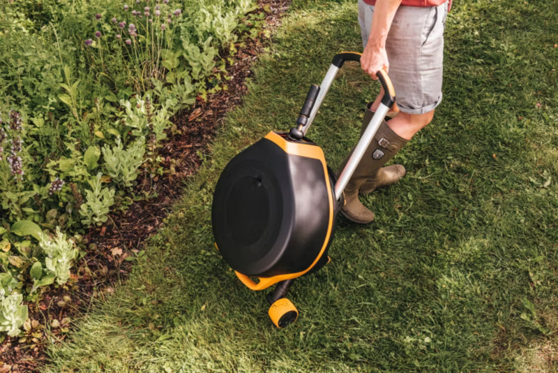 Slangevogn XL 20 m Sort med Hjul