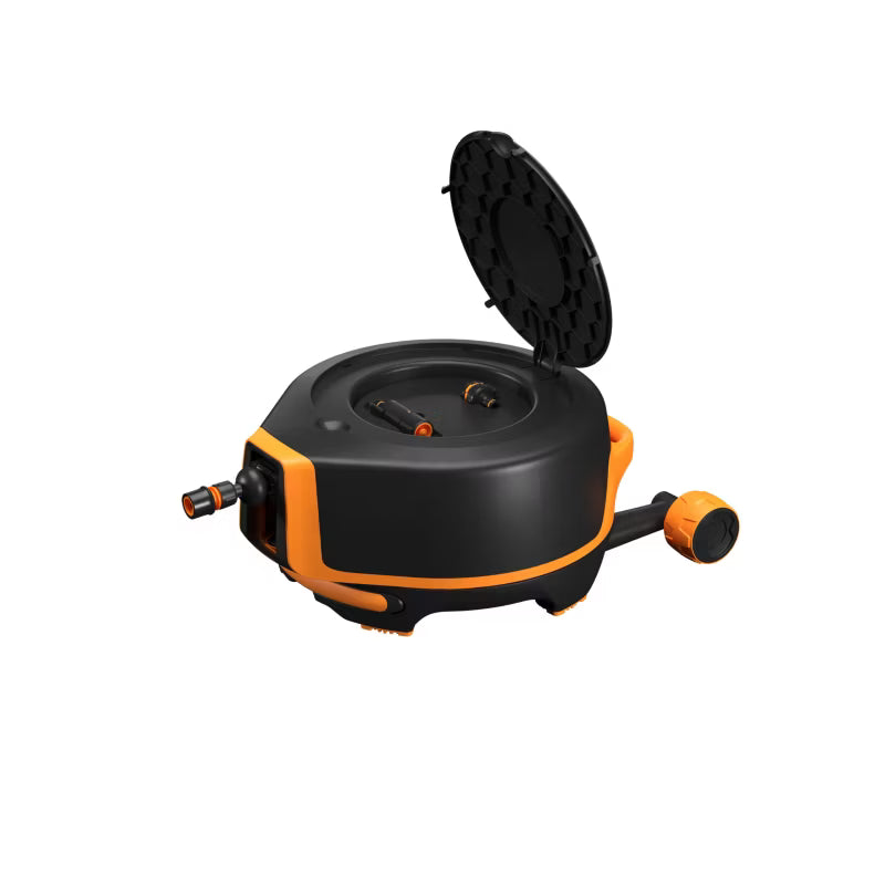 Slangevogn XL 20 m Sort med Hjul