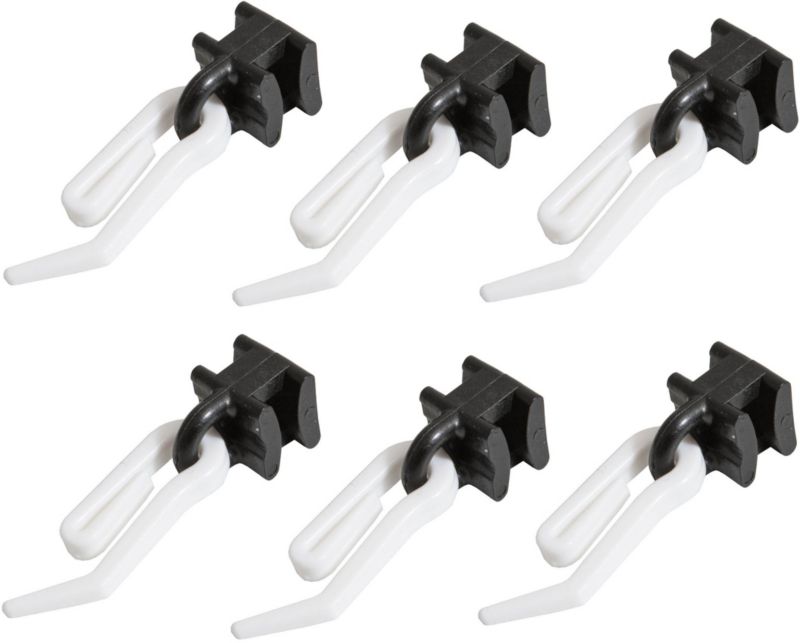 Sort aluminiumsprofil med clips, 10 stk.