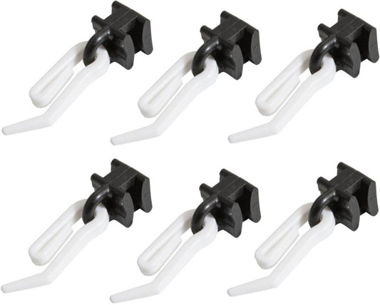 Sort aluminiumsprofil med clips, 10 stk.