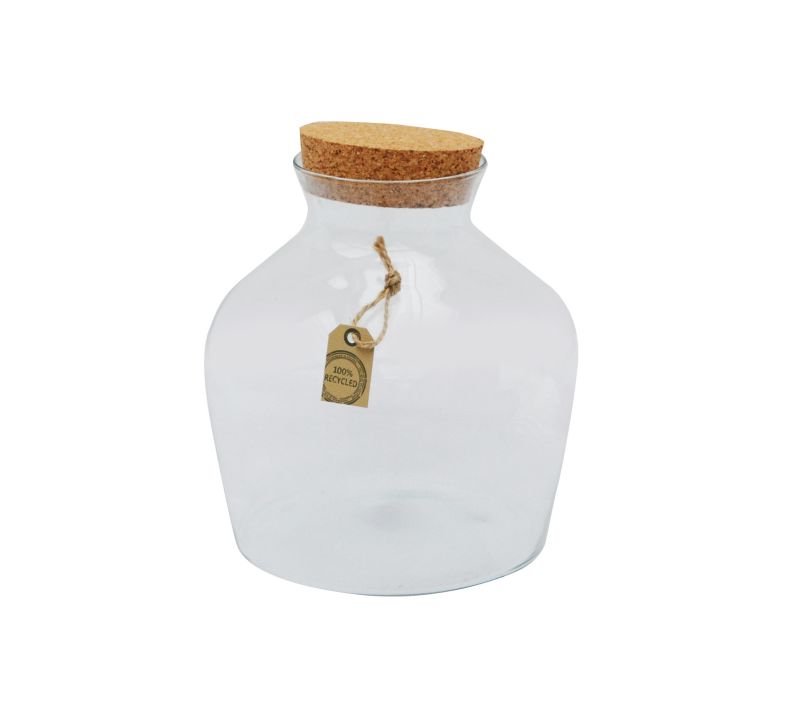 Glasbeholder til dekoration 25 x 25 cm