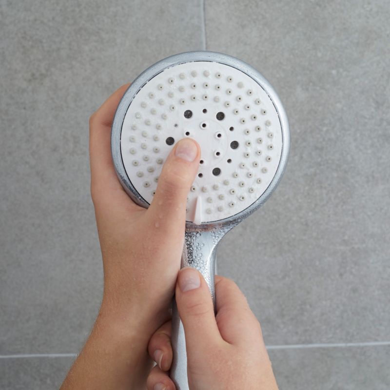 GoodHome Cavally 3‑funktioners bruserhoved i krom