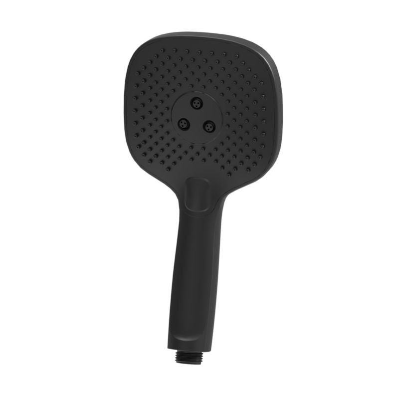 3-Funktions Brusehoved Firkantet Sort 24,4 cm ABS