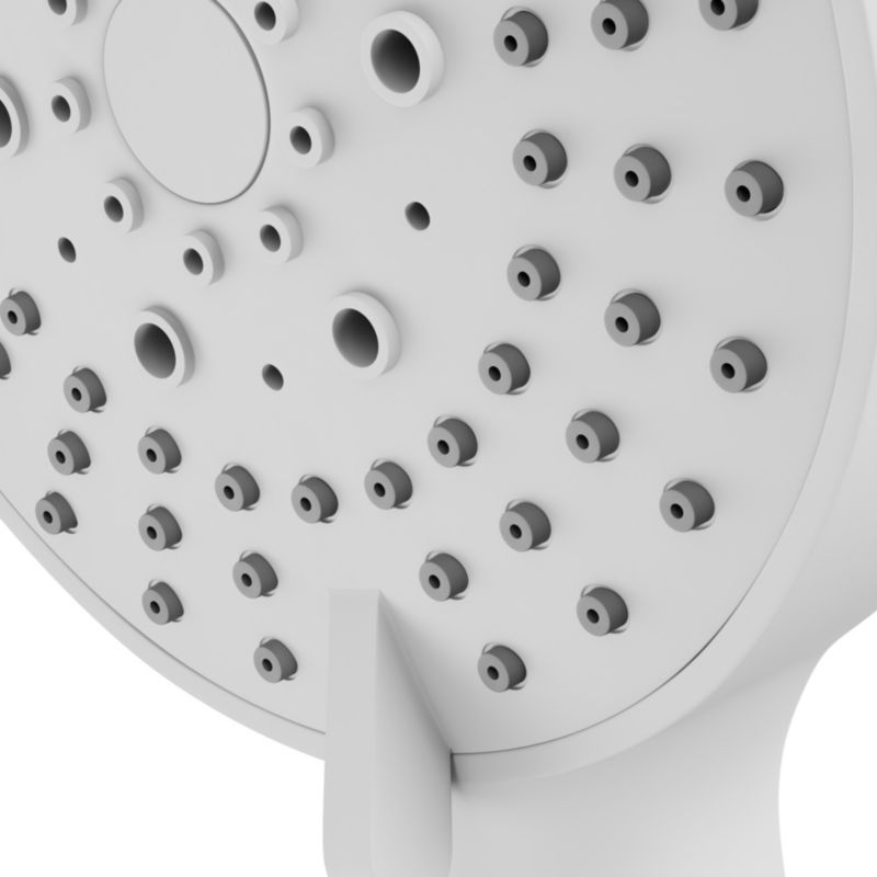 GoodHome Tummel 3‑funktion hvid bruserslange