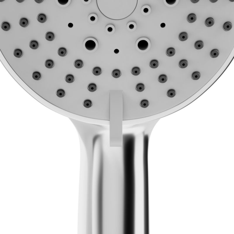 3-Funktions Brusehoved Rund 103 mm Krom ABS