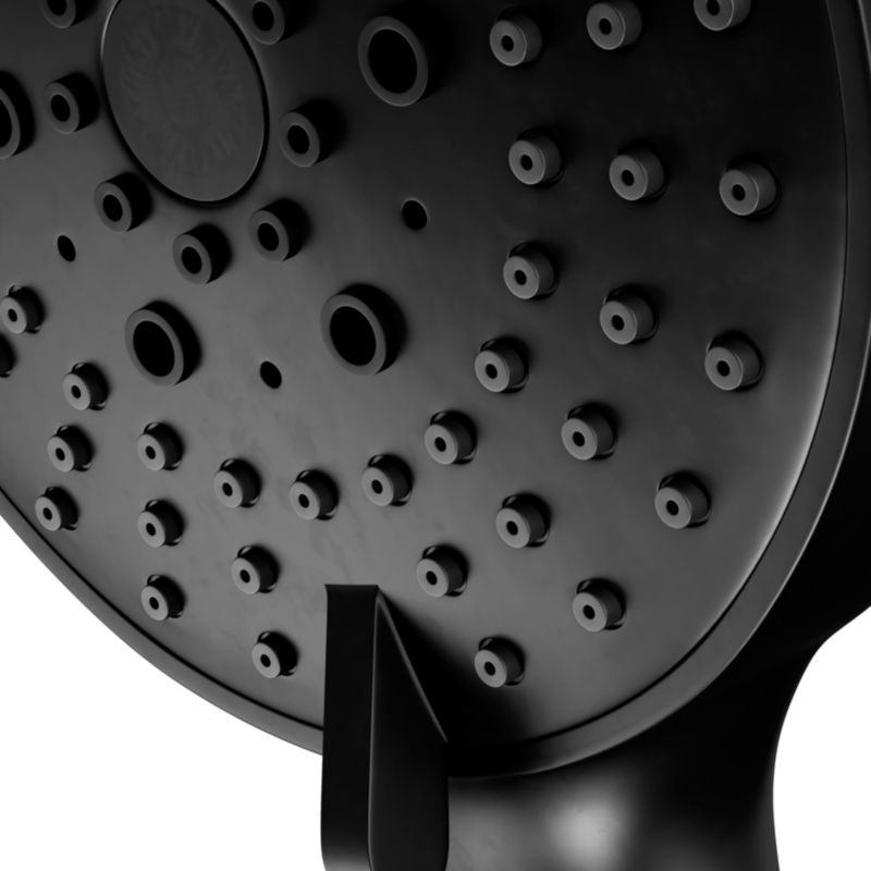 GoodHome Tummel 3‑funktioners sort bruserhoved