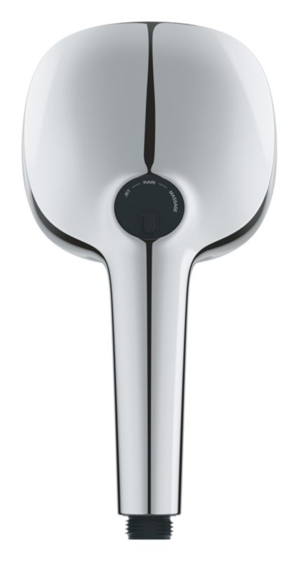 Brusebatteri 3-Funktion 110 mm Kvadratisk Krom