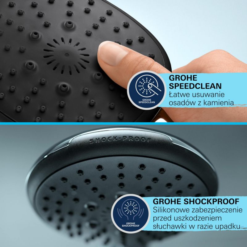 Grohe Vitalio Comfort 110 bruserslangehoved 2‑funktioner krom