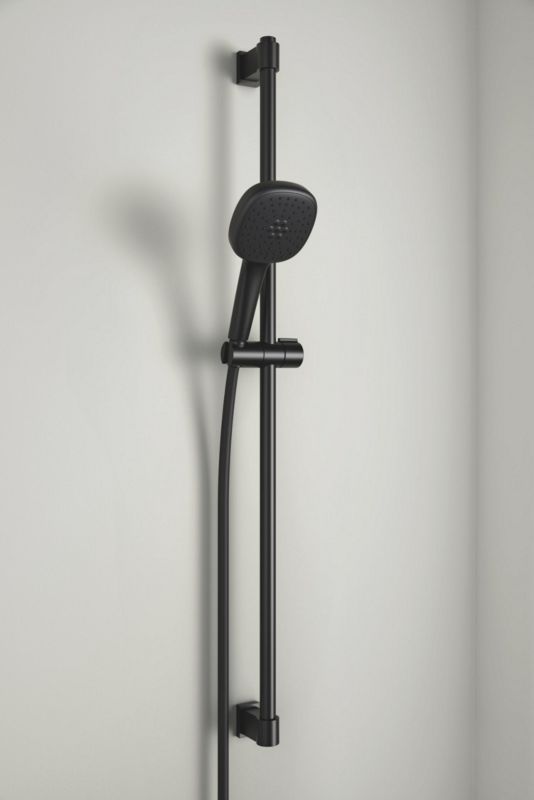 Brusehoved 2-Funktion Sort 20 cm 4067393016571