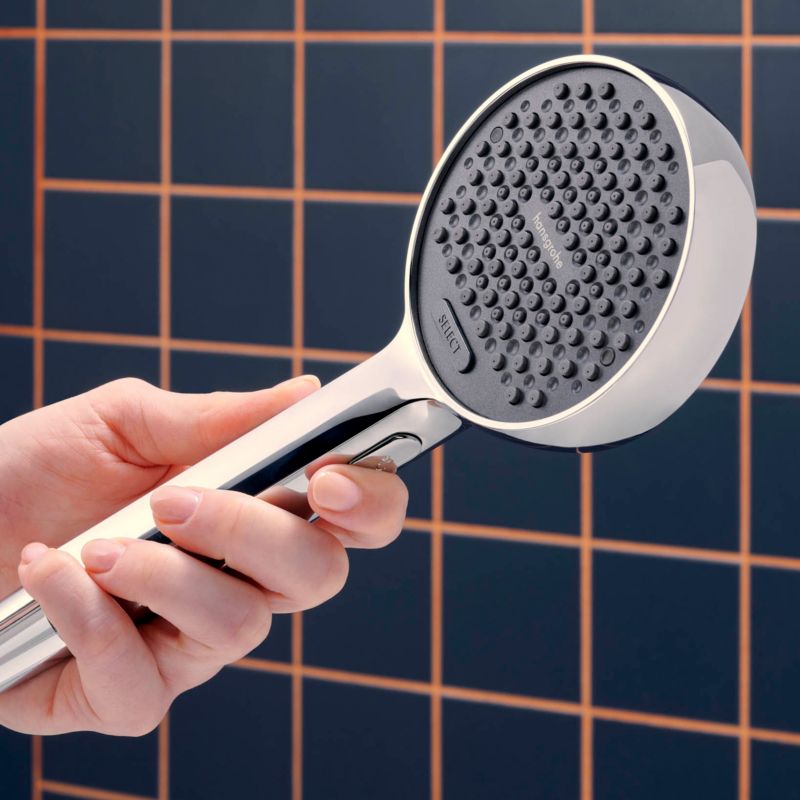 Brusehoved 2-Jet Vandboost 9,4 cm Krom Rundt