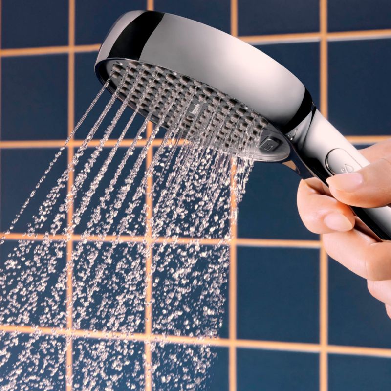 Brusehoved 2-Jet Vandboost 9,4 cm Krom Rundt
