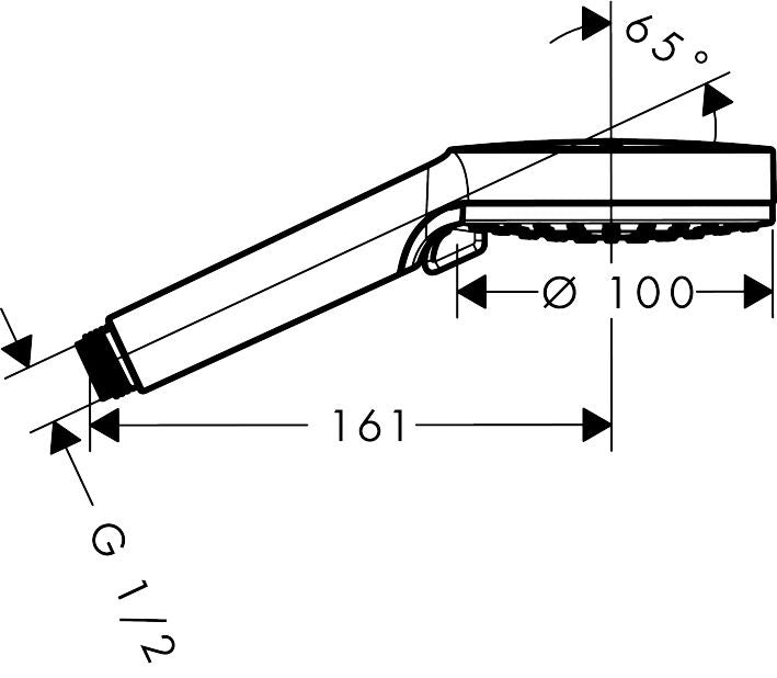 Brusehoved Blend Vario 2 Rundt 100 mm Krom 2 Stråletyper