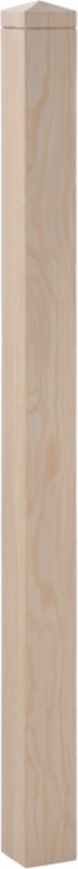 Fyrretræsbaluster Kornik 1150 x 75 x 75 mm mønster nr. 14