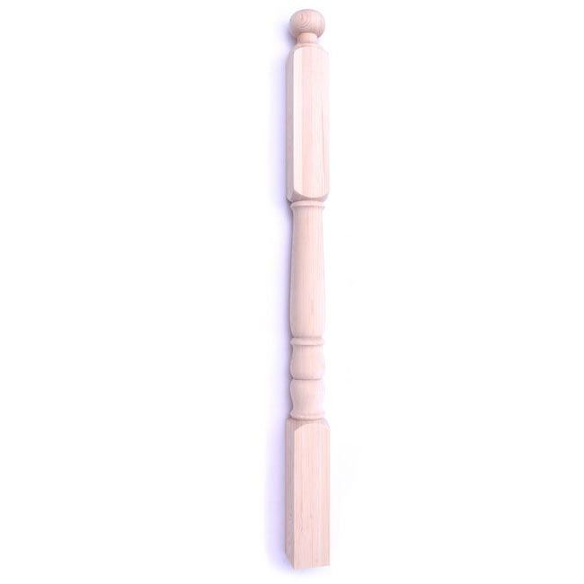 Fyrretræsbaluster Kornik mønster nr. 7 75 x 75 x 1150 mm