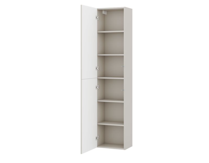 Højskab 40x26x176 cm Hvid Perlemor med Push-to-Open