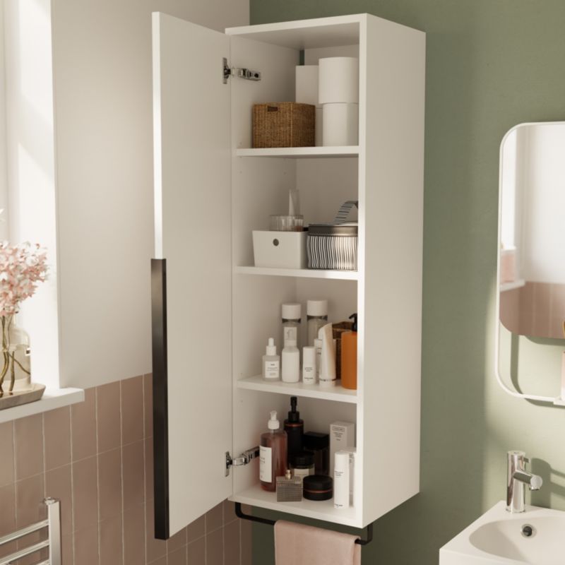 GoodHome Maza højskab 115 x 36 x 30 cm hvid