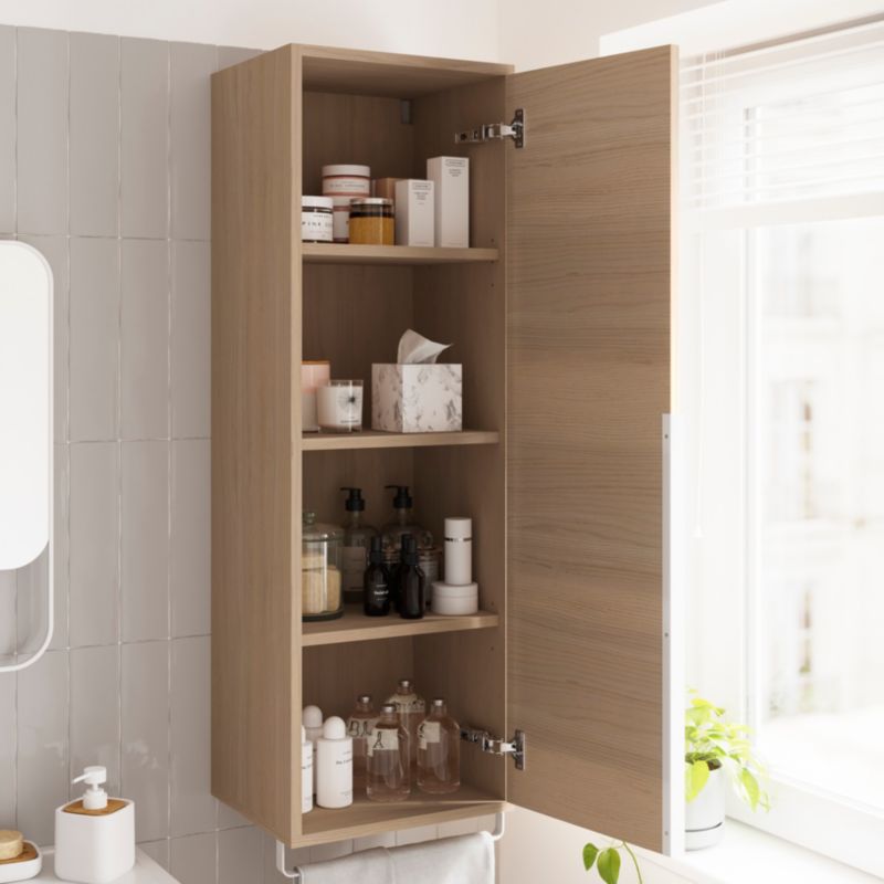 GoodHome Maza badeværelsesskab 115 x 36 x 30 cm i egetræ