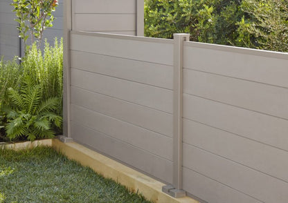 GoodHome Neva aluminiumsstolpe 95 x 7 x 7 cm taupe