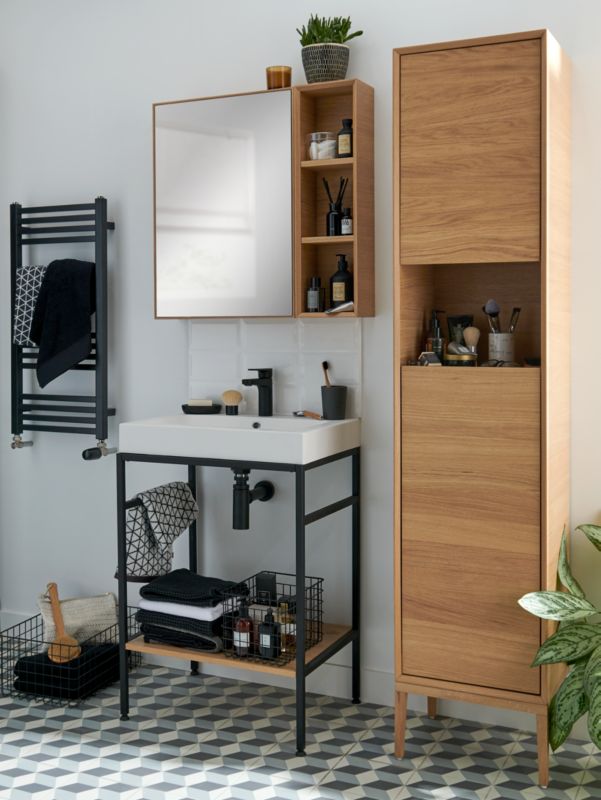 GoodHome Avela badeværelsesskab 40 cm i træ