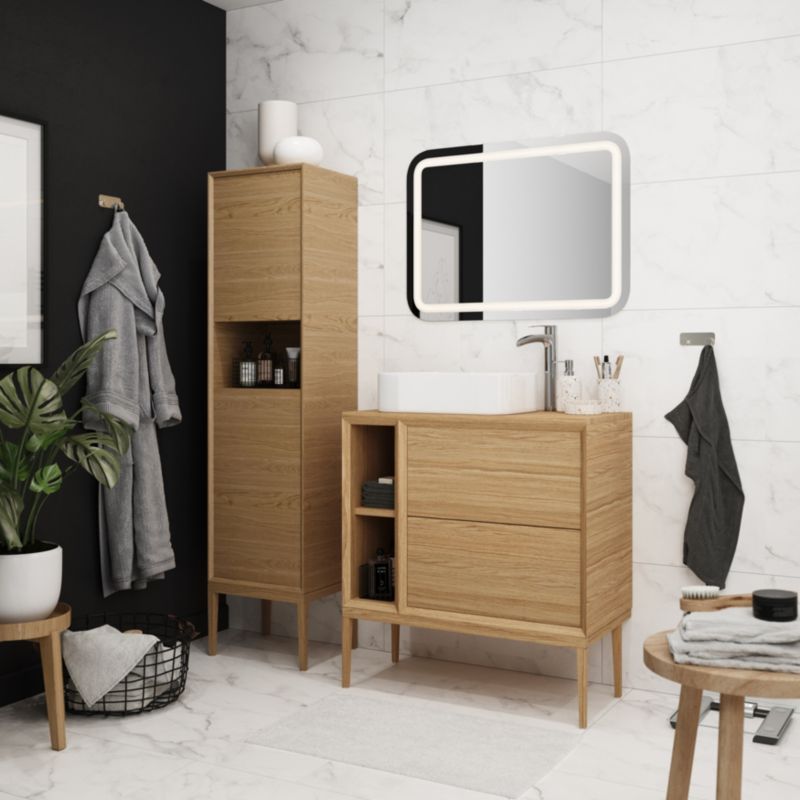 GoodHome Avela badeværelsesskab 40 cm i træ