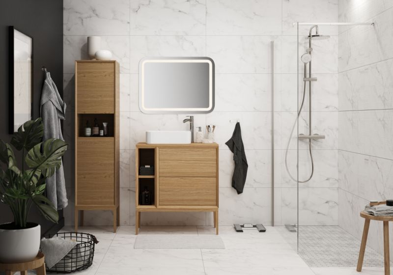 GoodHome Avela badeværelsesskab 40 cm i træ