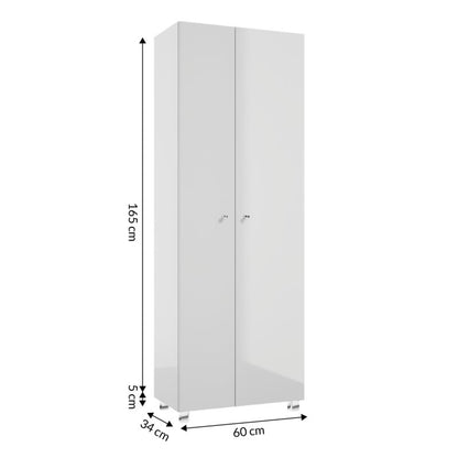 Badeværelsesskab Pat 60x34x170 cm Hvid | 5906365492915