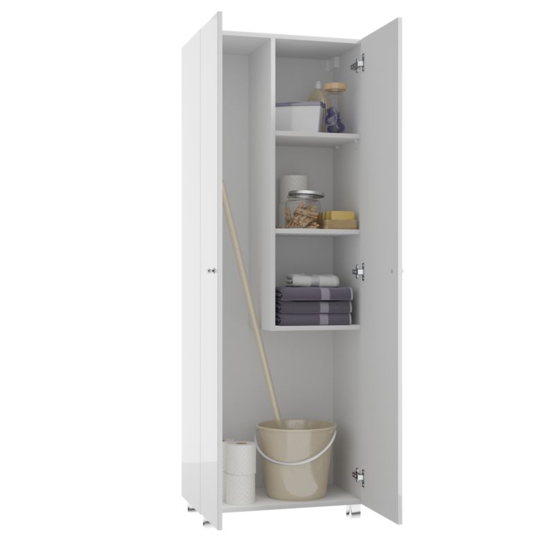 Badeværelsesskab Pat 60x34x170 cm Hvid | 5906365492915
