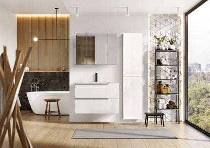 Badeværelsesskab Style 41,6 x 14,6 x 170 cm Hvid Højglans | 8445662022038